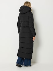 Long Tall Sally Black Padded Maxi Coat - Image 3 of 6