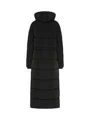Long Tall Sally Black Padded Maxi Coat - Image 6 of 6