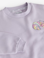 Olivia Rubin Oversized Multi Croissant Graphic Crew Neck Sweat Top - Image 10 of 10