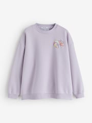 Olivia Rubin Oversized Multi Croissant Graphic Crew Neck Sweat Top - Image 7 of 10