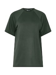 Жасыл - Long Tall Sally Short Sleeve Raglan Loopback T-Shirt - 6суретінің 5 суреті