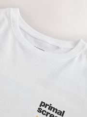 White Primal Scream Regular Fit Band Graphic Print T-Shirt - Image 3 of 4
