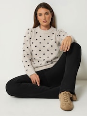 Long Tall Sally Premium Gepunktete Strickpullover - Bild 1 von 6