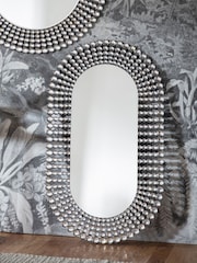 Gallery Home Silver Earby Oval Mirror - Image 1 of 3