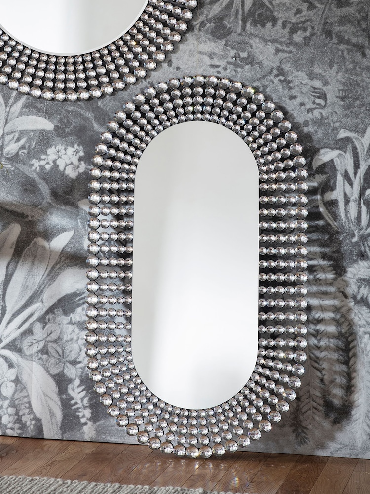 Gallery Home Silver Earby Oval Mirror - Image 1 of 3