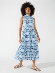 Ro&Zo - Blue Printed Tiered Dress - Image 1 of 7