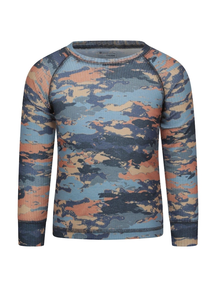 Mountain Warehouse Grey Talus Printed Quick Dry Kids Baselayer-Top & Pants Set - Image 2 of 9