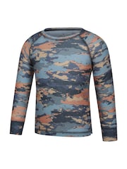 Mountain Warehouse Grey Talus Printed Quick Dry Kids Baselayer-Top & Pants Set - Image 3 of 9