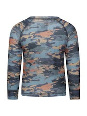 Mountain Warehouse Grey Talus Printed Quick Dry Kids Baselayer-Top & Pants Set - Image 4 of 9