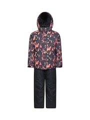 Mountain Warehouse Orange Kids Printed Ski Jacket & Trousers Set - Image 1 of 6
