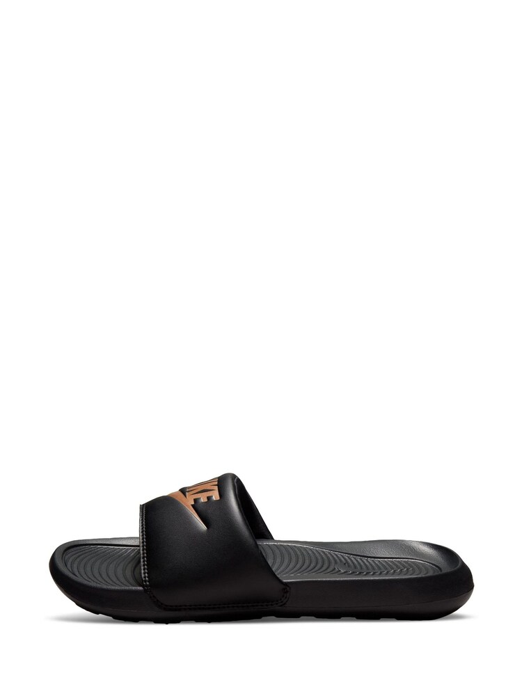 Nike Black/Pink Victori One Sliders - Image 2 of 7