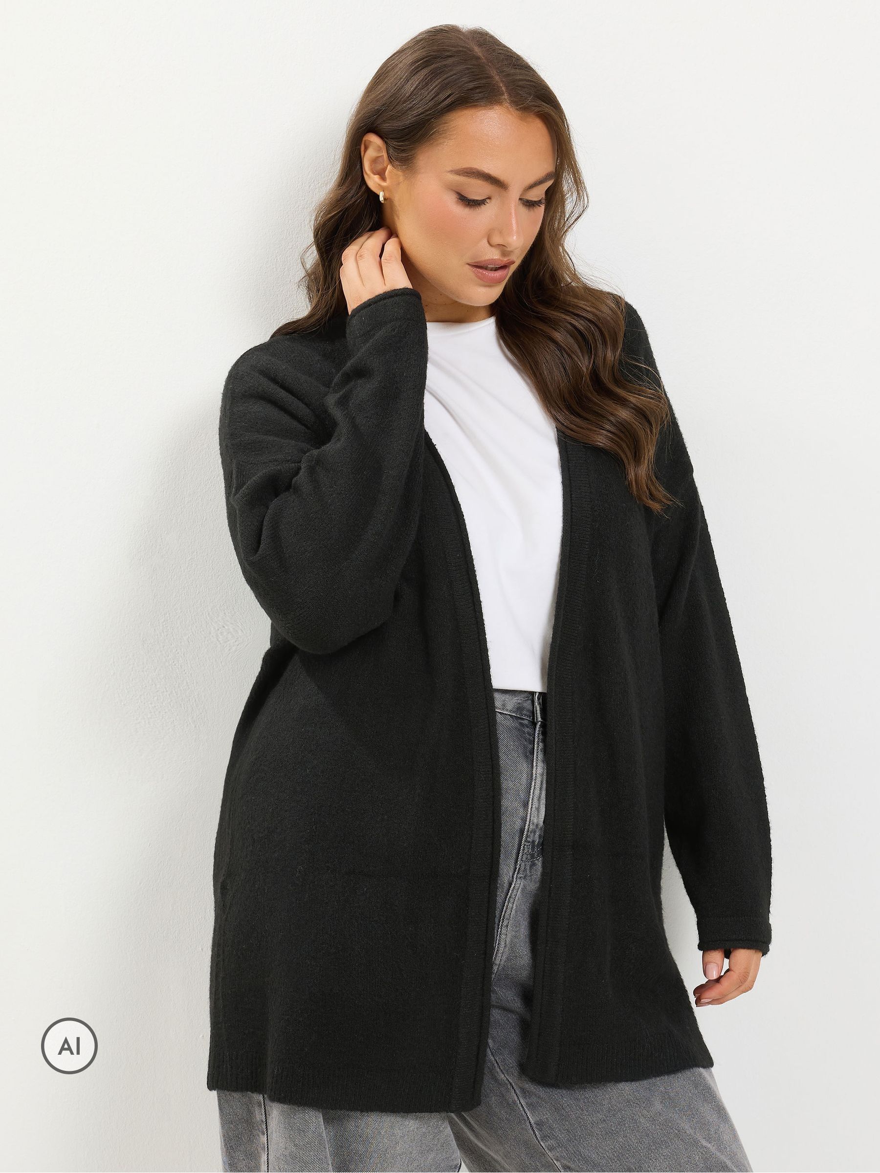 Yours Women's Black Soft Touch Cardigan In Size 18-20 - Image 7