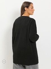 Yours Curve Black Soft Touch Cardigan - Image 3 of 6