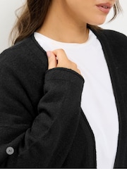 Yours Curve Black Soft Touch Cardigan - Image 4 of 6