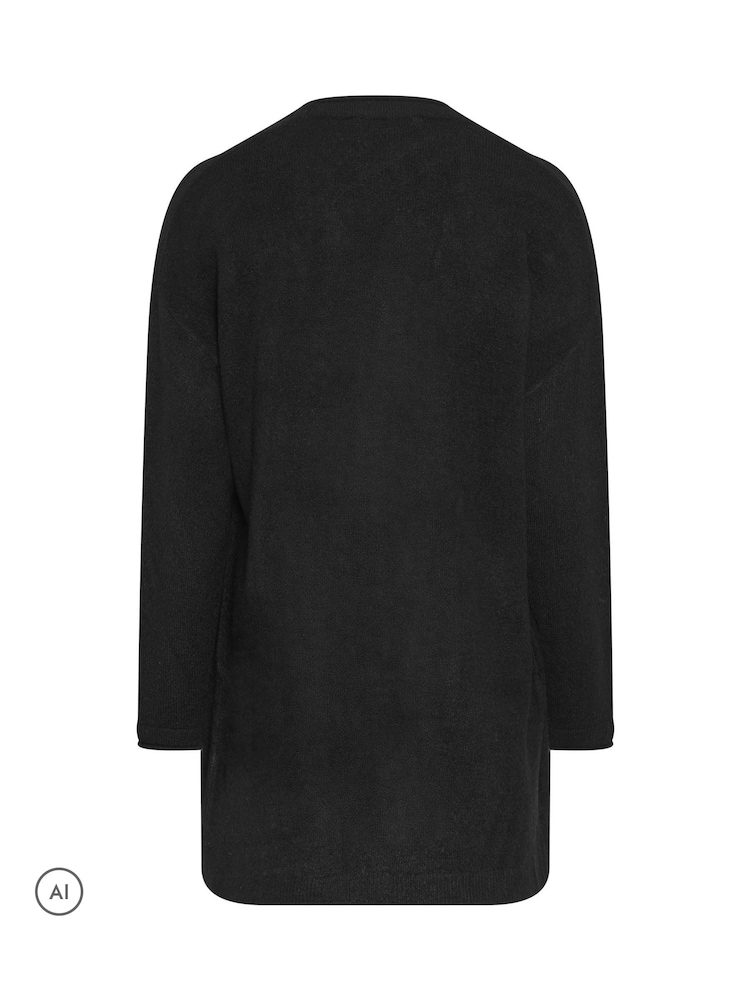 Yours Curve Black Soft Touch Cardigan - Image 6 of 6 Yours Curve Black Soft Touch Cardigan - Image 6 of 6