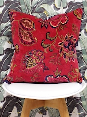 Riva Paoletti Pomegranate Pink Malisa Paisley Pattern Polyester Filled Cushion - Image 1 of 1