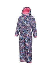 Mountain Warehouse Black Cloud Printed Kids All in One Waterproof Snowsuit - Image 2 of 5