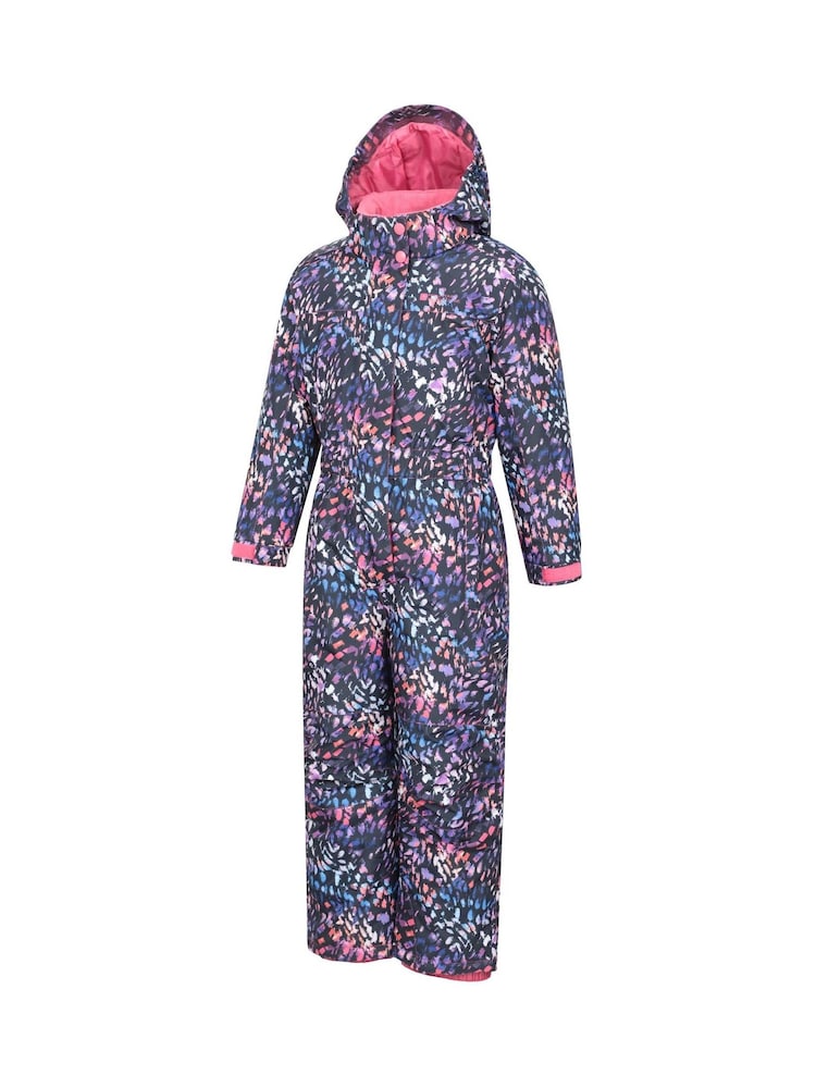 Mountain Warehouse Black Cloud Printed Kids All in One Waterproof Snowsuit - Image 2 of 5 Mountain Warehouse Black Cloud Printed Kids All in One Waterproof Snowsuit - Image 2 of 5