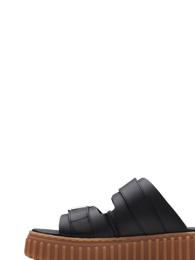 Clarks Black Interest Torhill Slide Sandals - Image 2 of 7