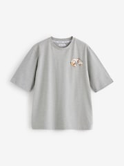 Olivia Rubin Grey Oversized Pastry Graphic T-Shirt - Image 7 of 9