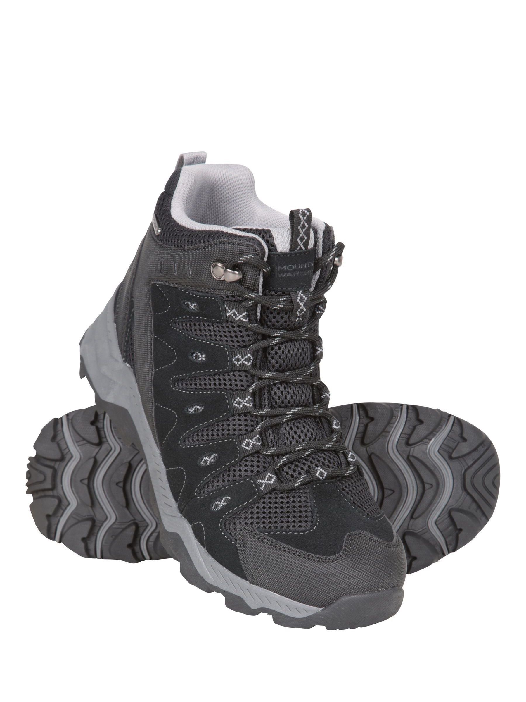 Mountain Warehouse Women's Black 'Rapid' Waterproof Breathable Non Slip Grip Walking Hiking Boots In | Size: 8 - Image 1