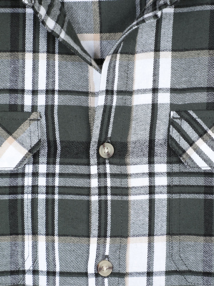 Mountain Warehouse Green Trace Mens Flannel Long Sleeve Shirt - Image 4 of 4 Mountain Warehouse Green Trace Mens Flannel Long Sleeve Shirt - Image 4 of 4