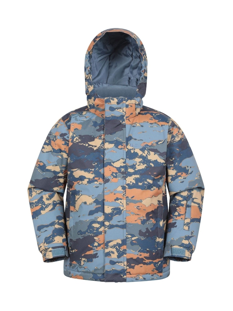 Mountain Warehouse Slate Blue Mogal Printed Ski Jacket - Image 1 of 6 Mountain Warehouse Slate Blue Mogal Printed Ski Jacket - Image 1 of 6