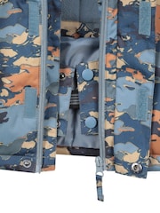 Mountain Warehouse Slate Blue Mogal Printed Ski Jacket - Image 4 of 6