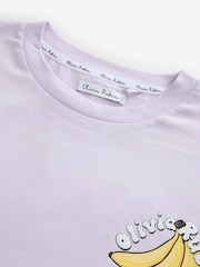 Olivia Rubin Lilac Purple Oversized Banana Graphic T-Shirt - Image 3 of 4