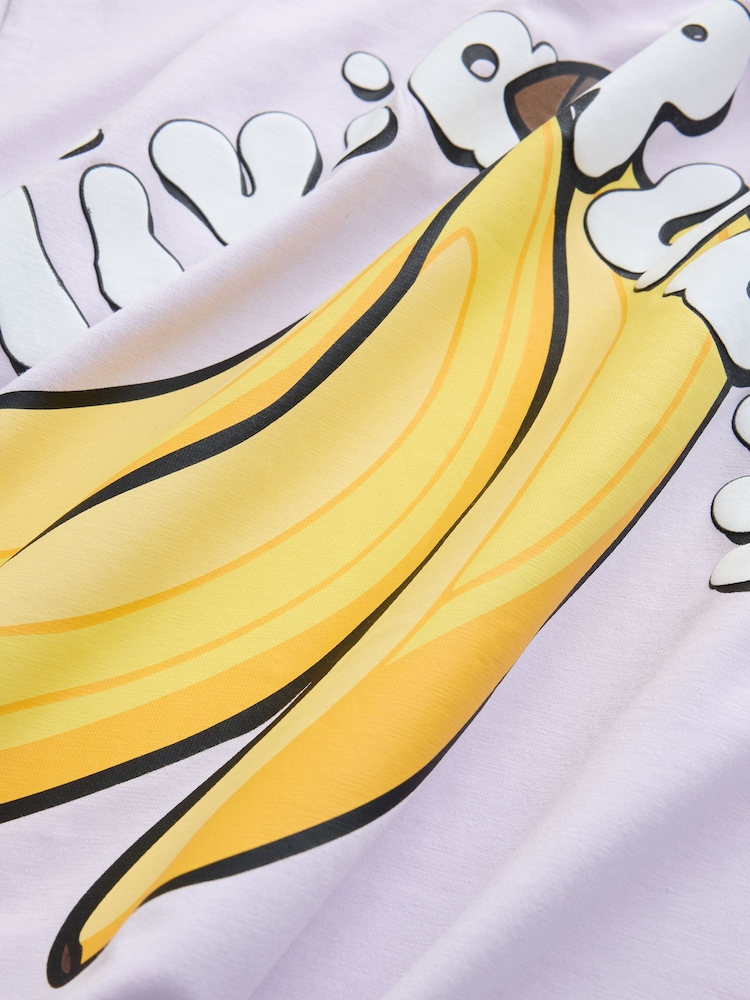 Olivia Rubin Lilac Purple Oversized Banana Graphic T-Shirt - Image 4 of 4