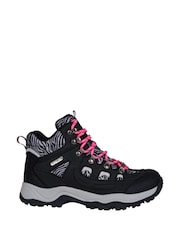 Mountain Warehouse Black Zebra Print Adventurer Printed Waterproof Boots - Image 1 of 6