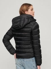 Superdry Black Hooded Fuji Padded Jacket - Image 2 of 3
