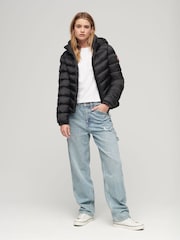 Superdry Black Hooded Fuji Padded Jacket - Image 3 of 3