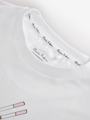 Bílé volné tričko Olivia Rubin Sushi s grafickým motivem - Obrázek 8 z 9