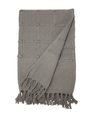 furn. Grey Motti Throw - Image 2 of 3