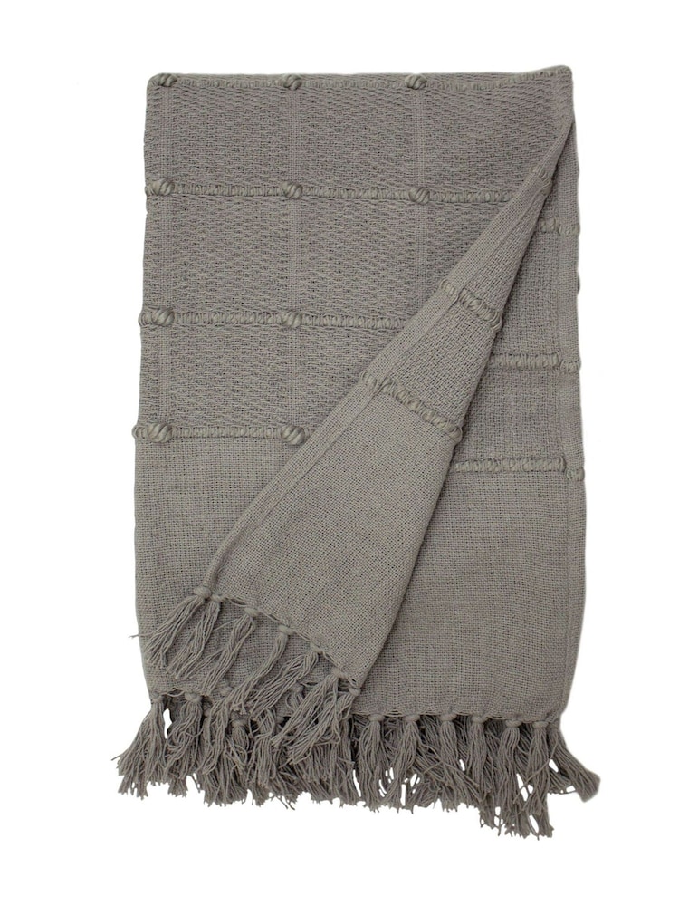 furn. Grey Motti Throw - Image 2 of 3