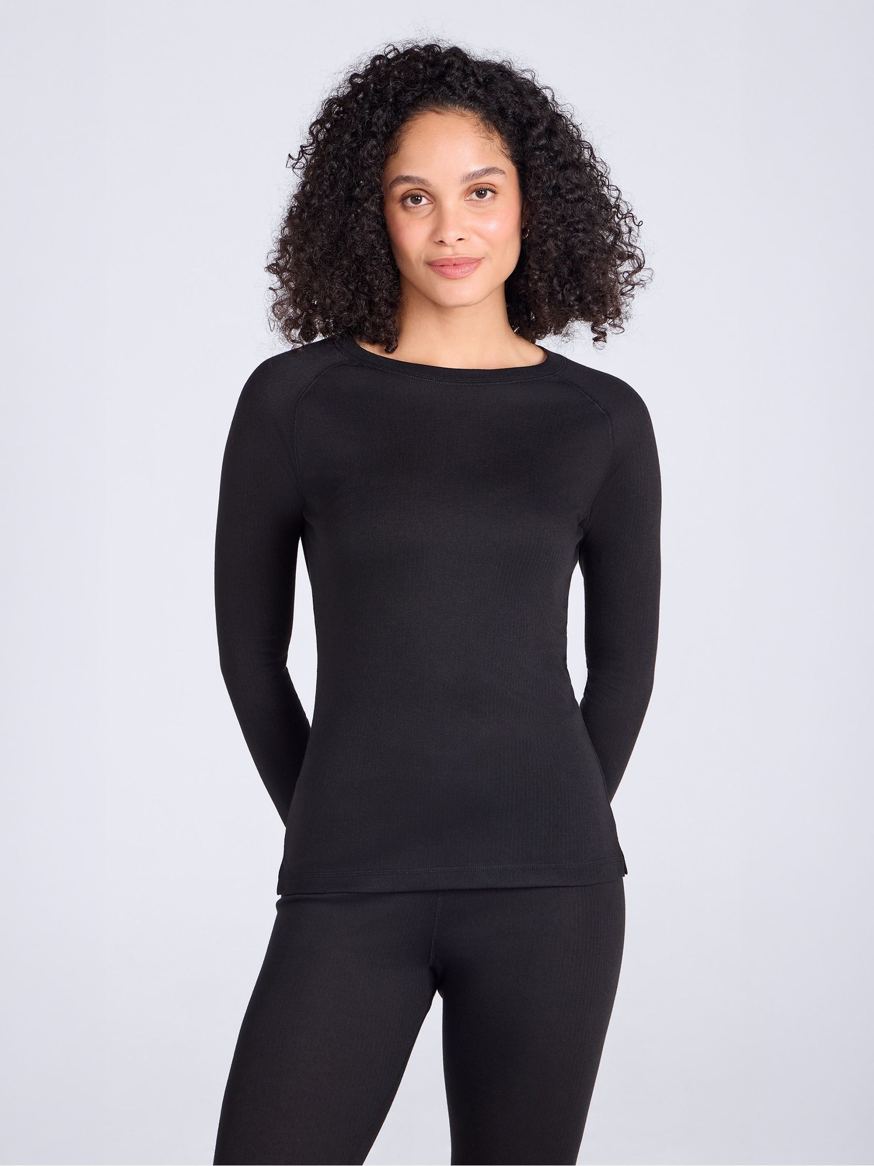 Mountain Warehouse Women's 'Talus' IsoTherm Quick Dry Thermal Top & Pants Active Baselayer Set in Jet Black | Size: 20 - Image 2