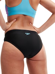 Speedo Black Womens Colourblock Splice Swimsuit 2 Piece - Image 13 of 14