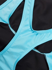 Speedo Black Womens Colourblock Splice Swimsuit 2 Piece - Image 5 of 14