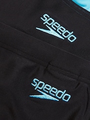 Speedo Black Womens Colourblock Splice Swimsuit 2 Piece - Image 6 of 14