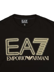 Emporio Armani EA7 Boys Logo Series Black T-Shirt - Image 3 of 3