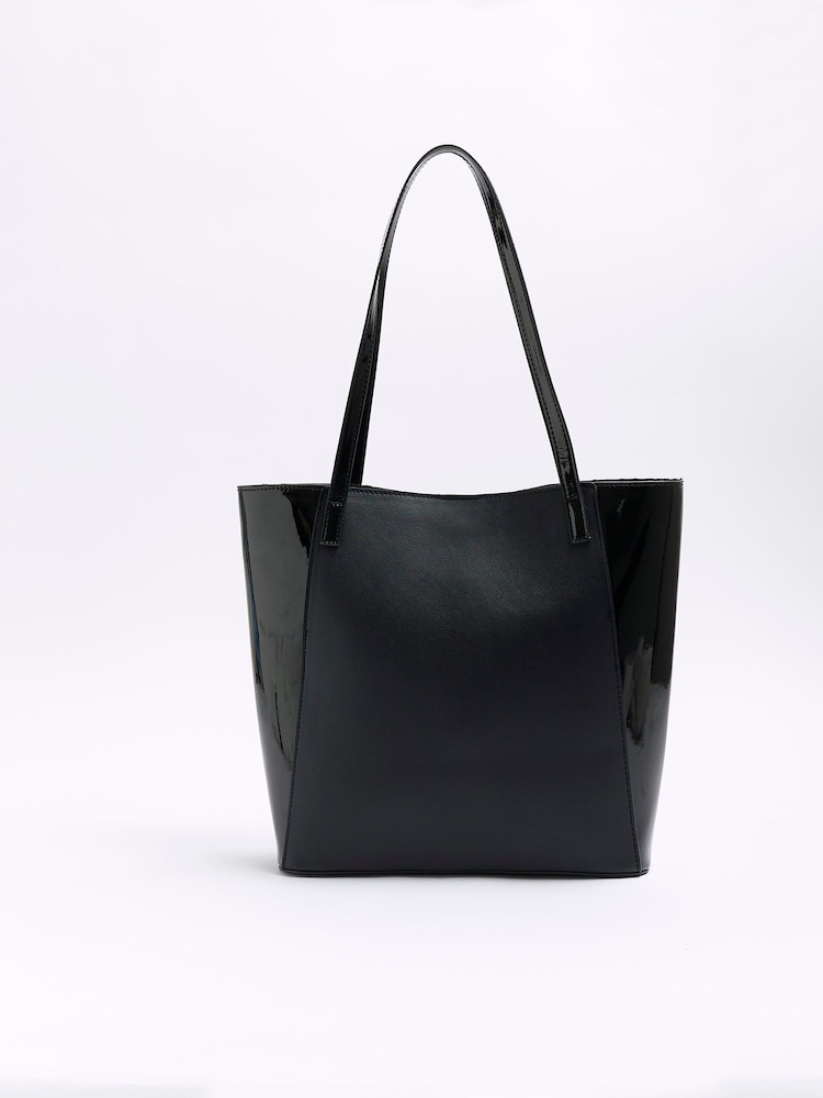 River Island Black Girls Embossed Bow Shopper - Image 2 of 4