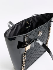 River Island Black Girls Embossed Bow Shopper - Image 3 of 4