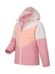 Mountain Warehouse Pink/Peach Lightning II 3 in 1 Waterproof Jacket - Image 2 of 6