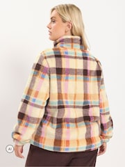 Yours Curve Cream Zip Through Fleece - Image 4 of 7