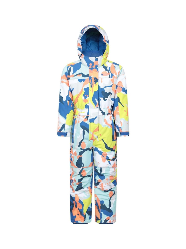 Mountain Warehouse Green Cloud Printed Kids All-In-One Waterproof Snowsuit - Image 1 of 5