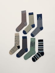 Seasalt Cornwall Blue Gift Box of 7 Sailor Socks Creatures - Image 1 of 3