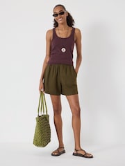 Hush Green Luce Linen Pull On Shorts - Image 1 of 5