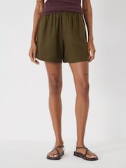 Hush Green Luce Linen Pull On Shorts - Image 2 of 5