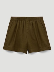 Hush Green Luce Linen Pull On Shorts - Image 5 of 5